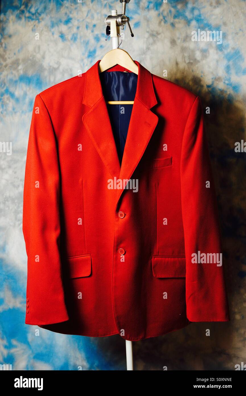 Red blazer jacket Stock Photo