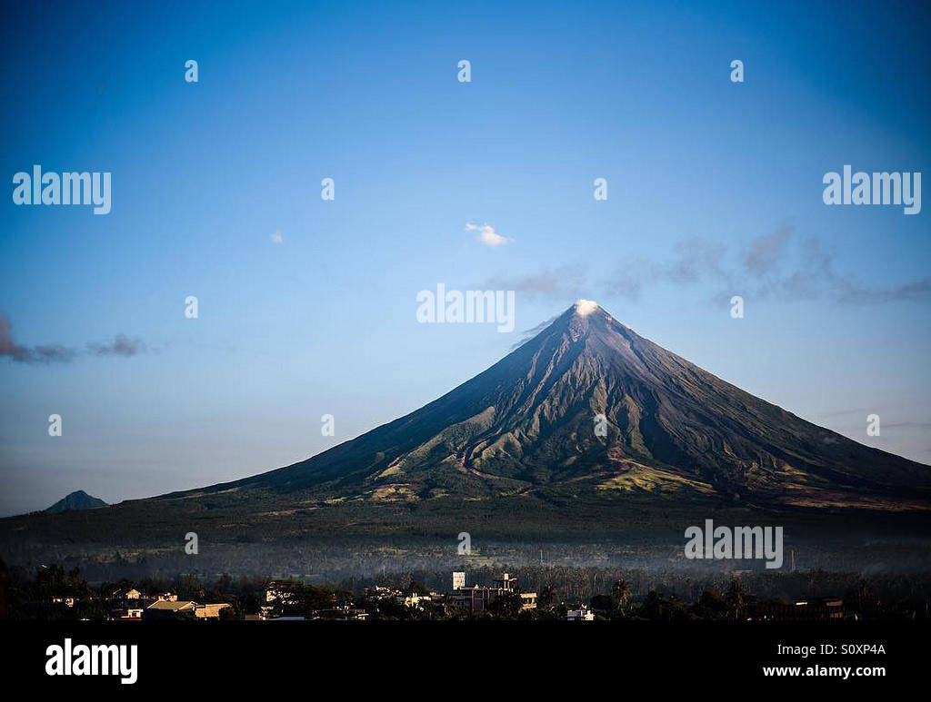 The majestic Mt, Mayon at Albay, Philippines. Stock Photo