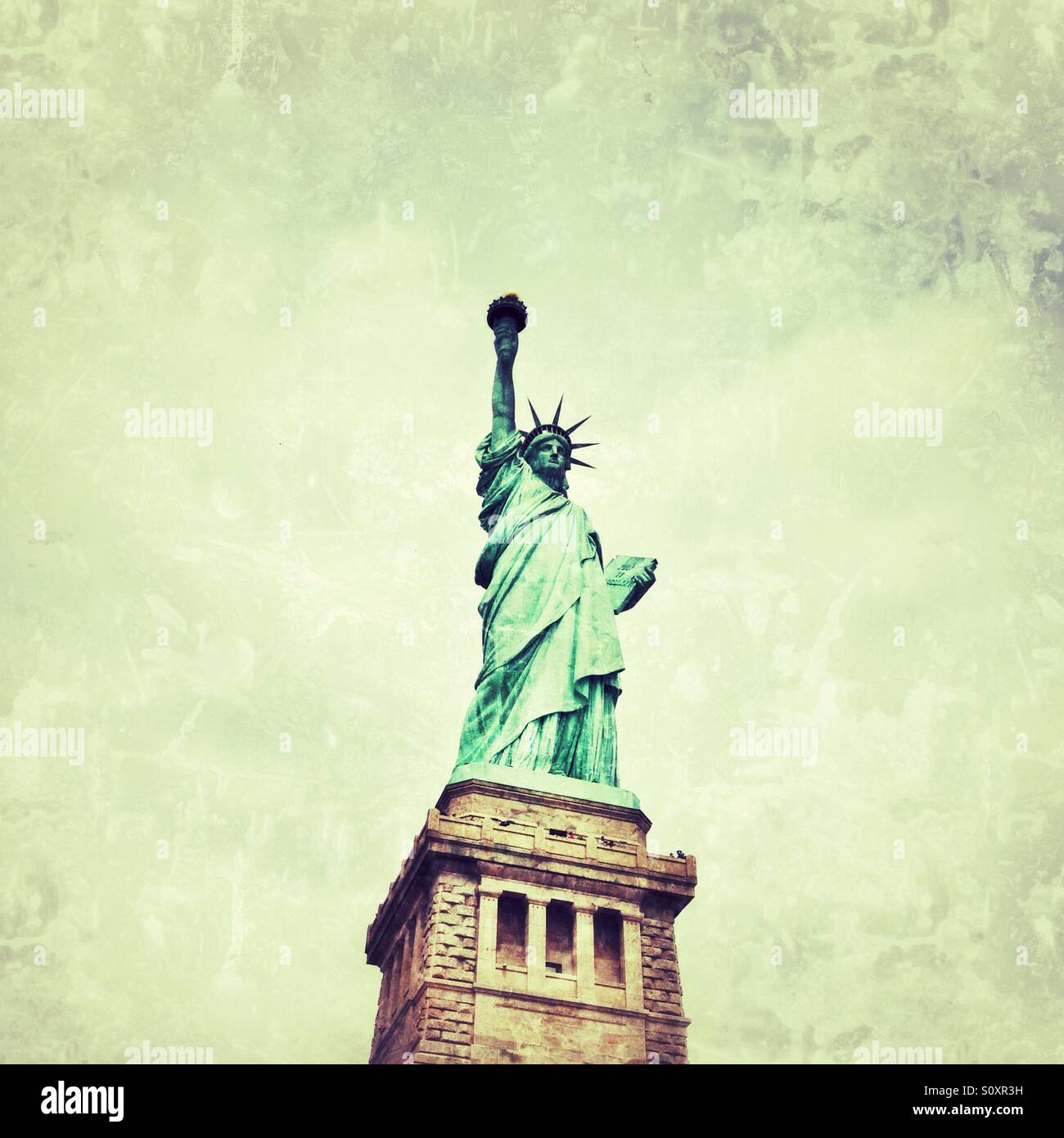Statue of Liberty, liberty island, New York, United States of America. - Smartphone Captured Stock Image