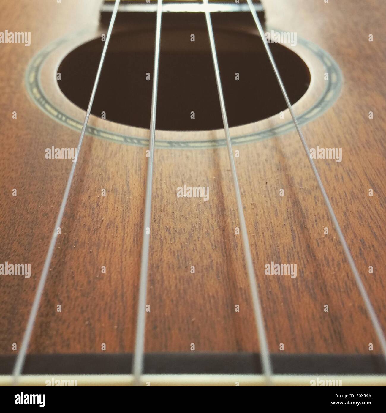 Close up of an ukulele Stock Photo