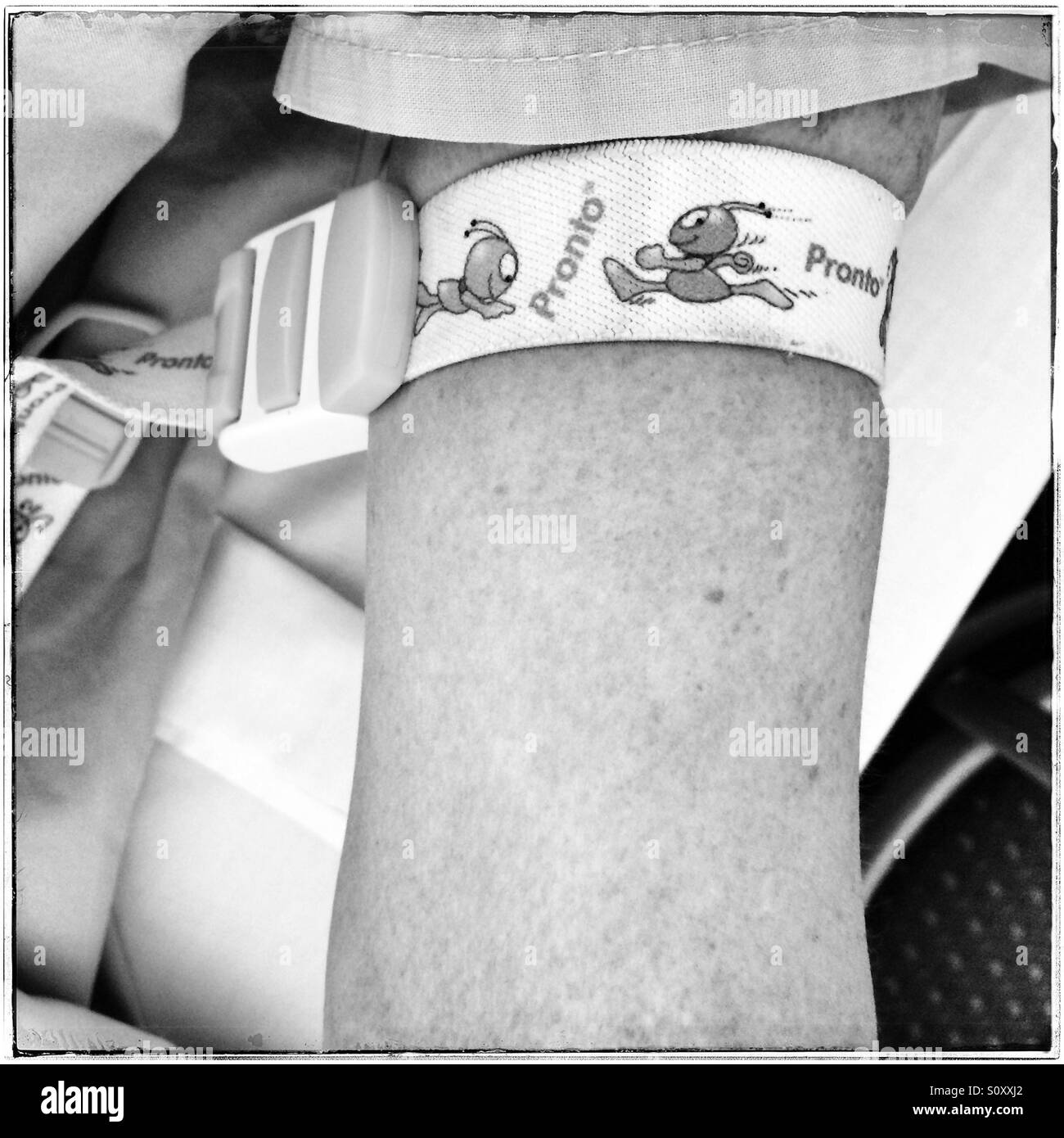 Cuff on arm to make veins stand out. - Smartphone Captured Stock Image