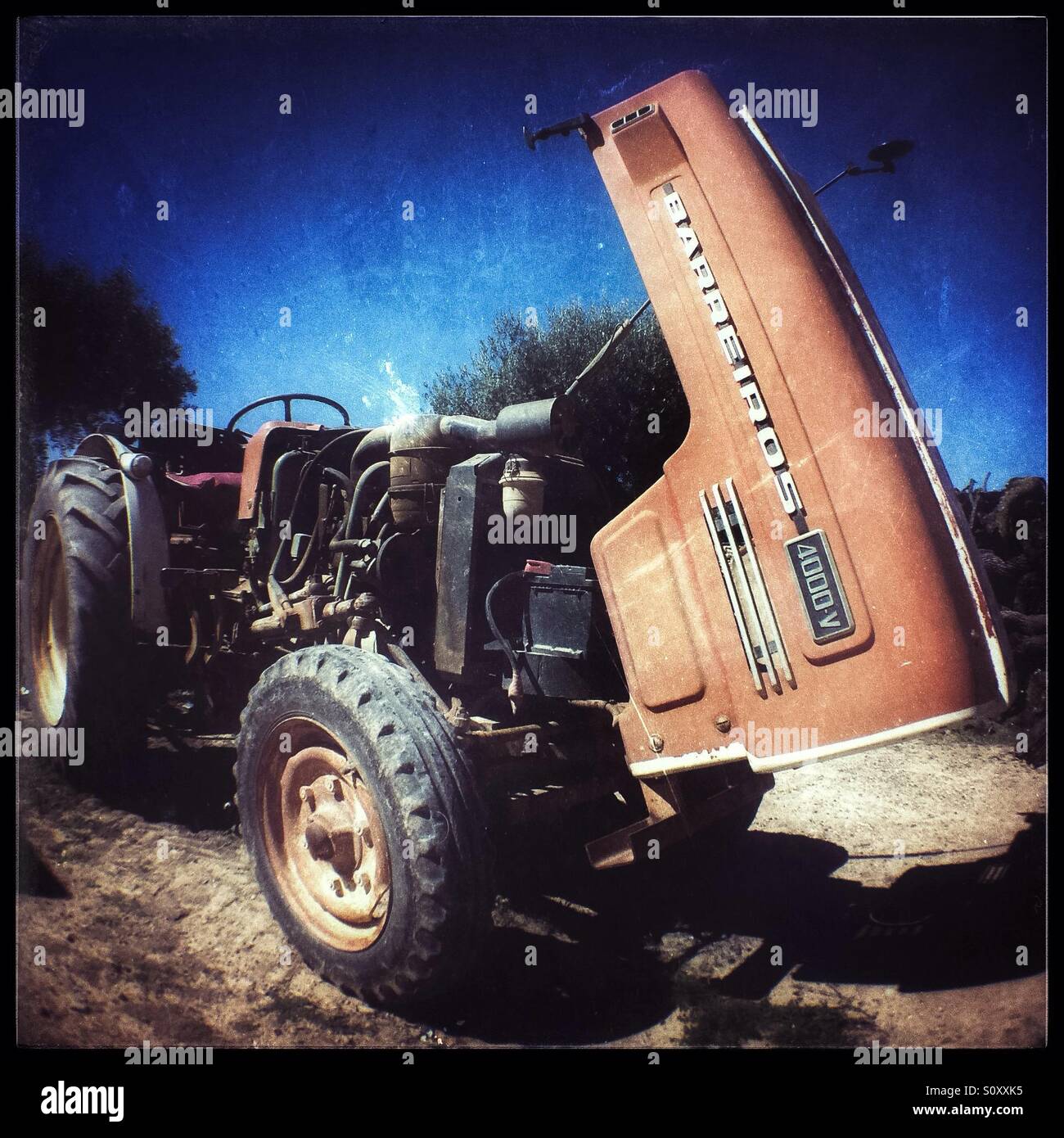 Barreiros 4000V tractor, Spain. - Smartphone Captured Stock Image