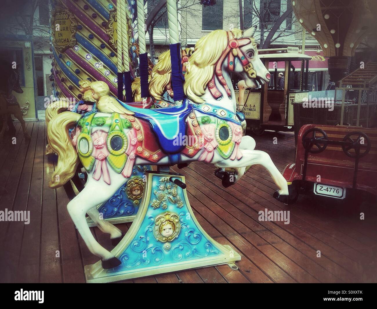 Carousel horse - Smartphone Captured Stock Image