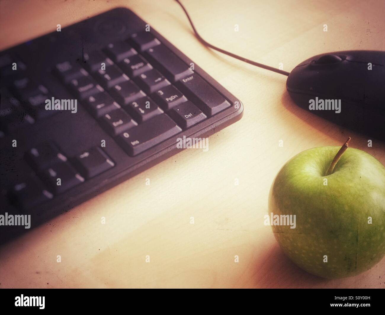 Healthy eating at work - Smartphone Captured Stock Image