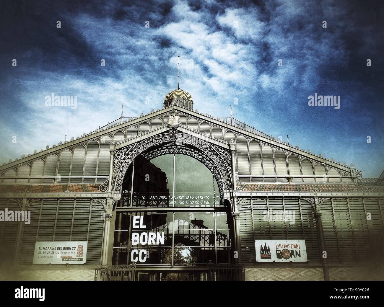 Mercat del Born in Barcelona, Spain - Smartphone Captured Stock Image