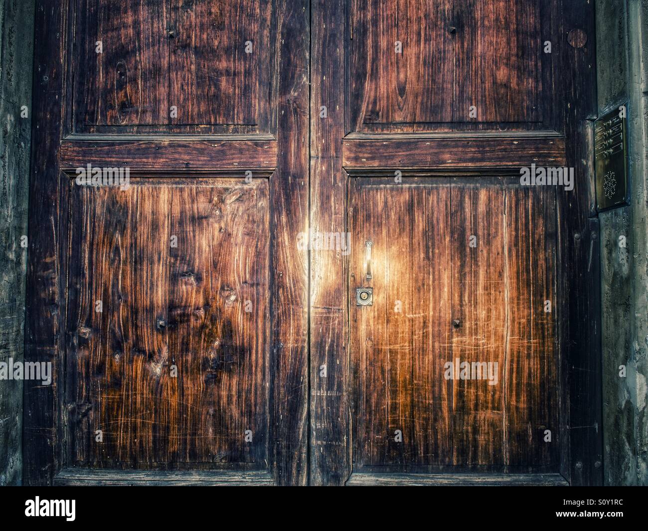 Wooden door - Smartphone Captured Stock Image