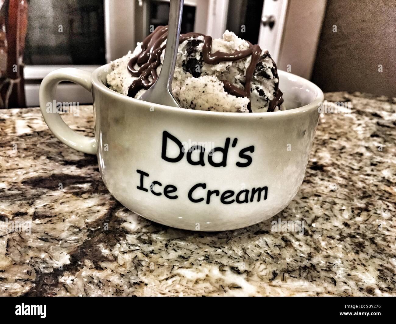 Large mug of Dads Ice cream Stock Photo Alamy