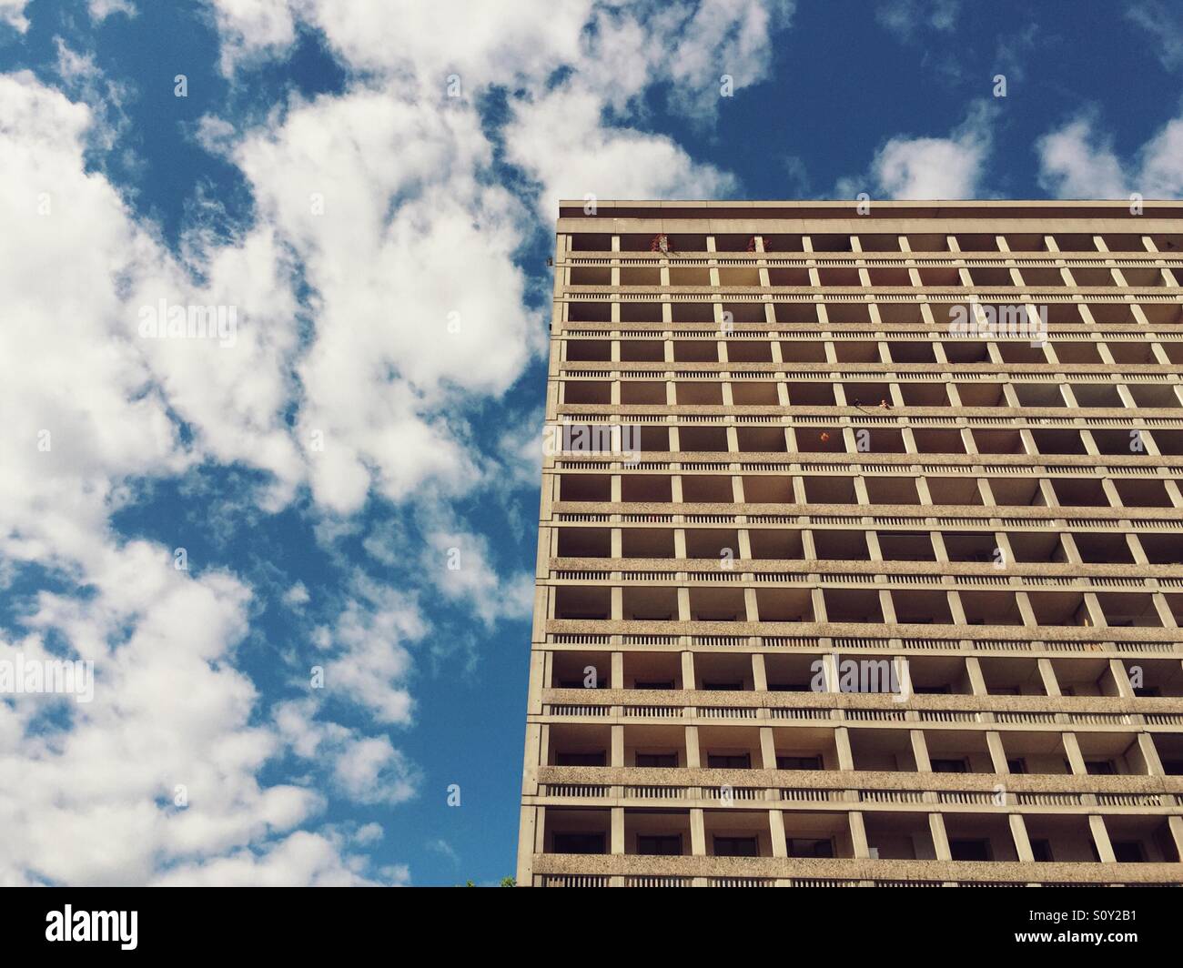 Residential building and cloudy sky - Smartphone Captured Stock Image