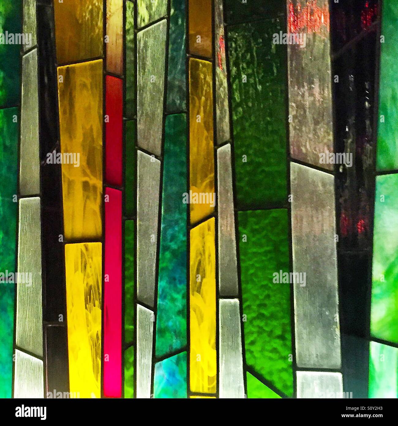 Stained glass, coloured glass, colourful Stock Photo Alamy