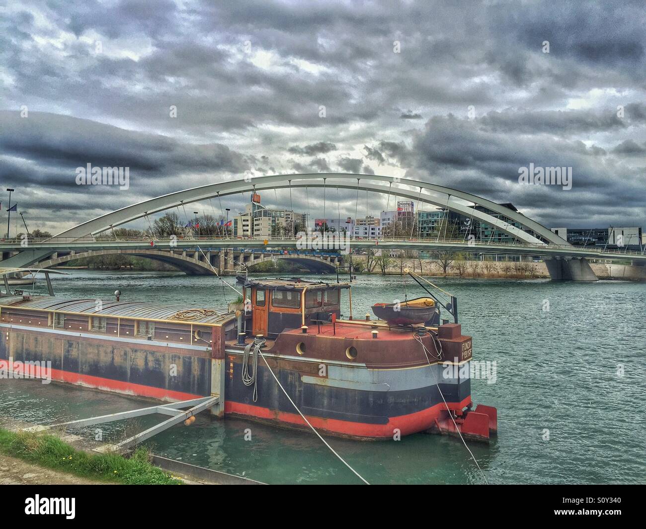 Confluence district Lyon France - Smartphone Captured Stock Image