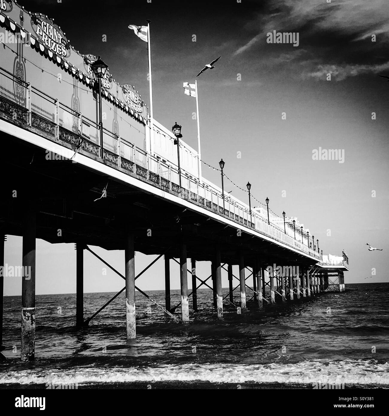 Paignton beach pier, Torbay, Devon, South West England, United Kingdom