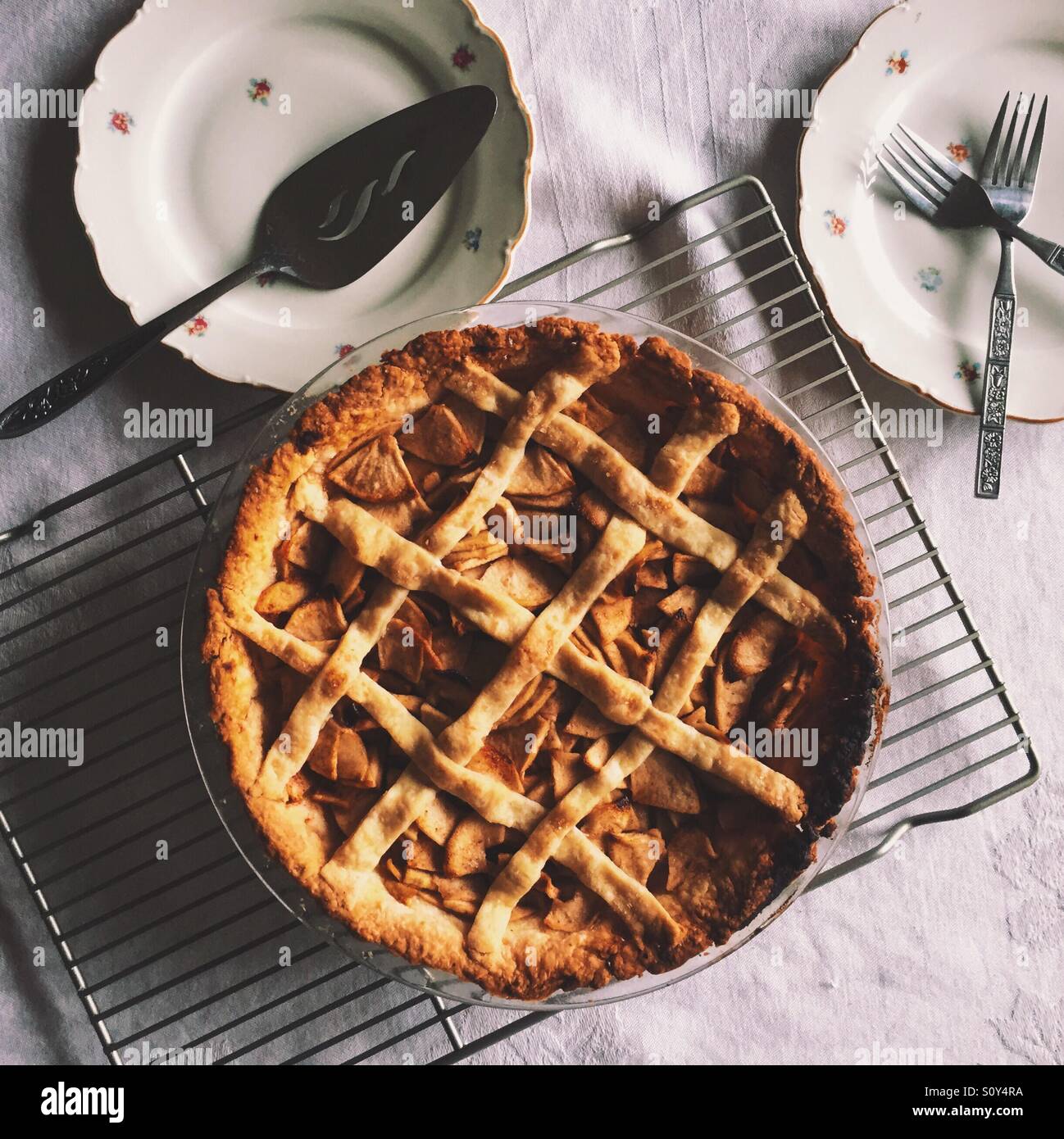 Homemade Apple Pie Stock Photo