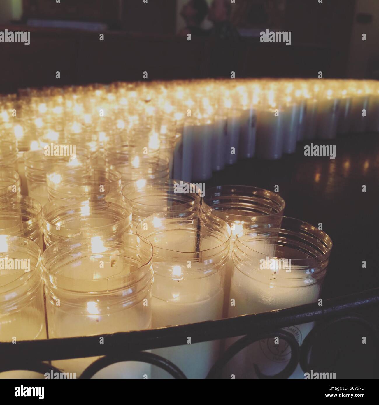 Church prayer candles Stock Photo Alamy