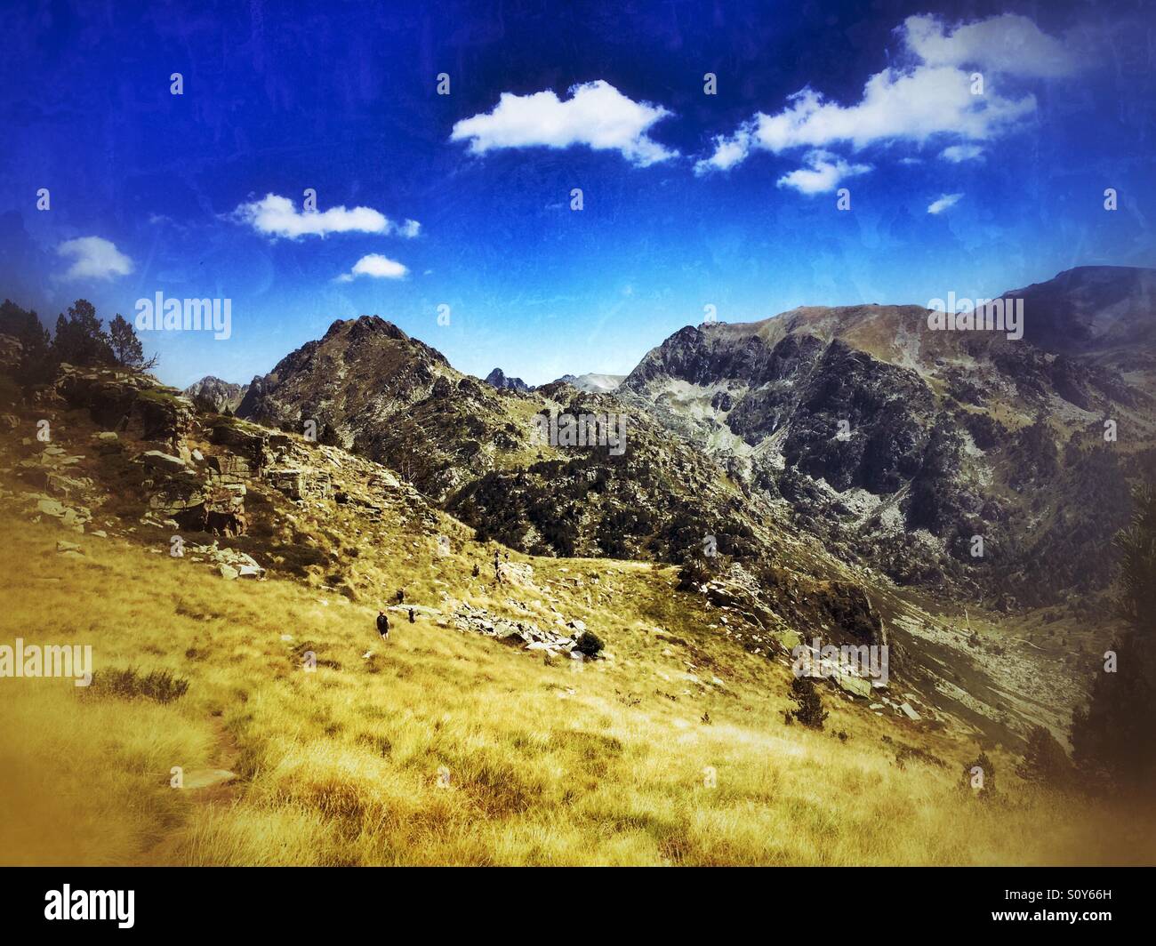 A mountain range in Andorra - Smartphone Captured Stock Image