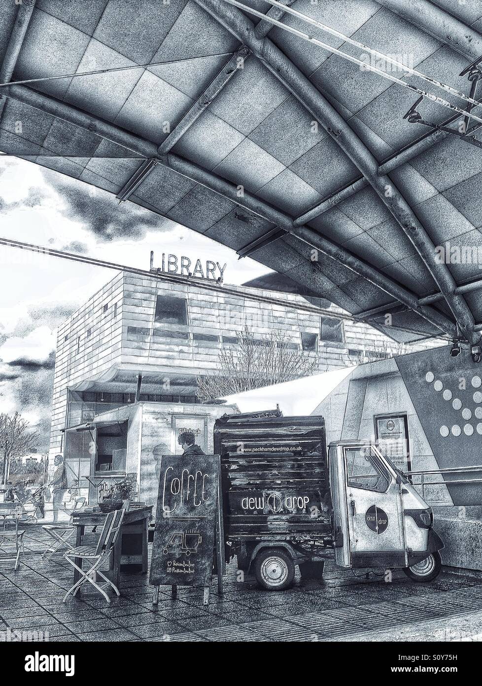 Peckham square London - Smartphone Captured Stock Image