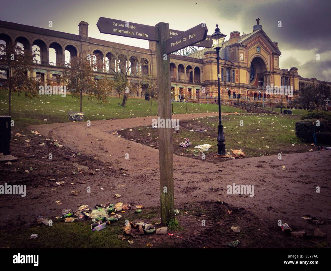 Alexandra palace after an event - Smartphone Captured Stock Image