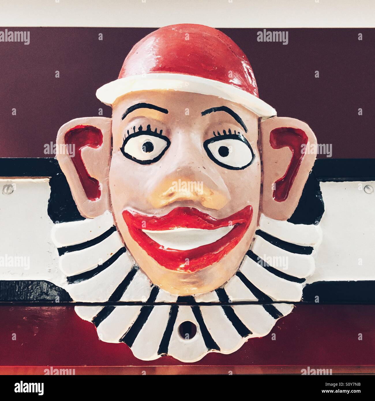 Scary smiling joker face - Smartphone Captured Stock Image