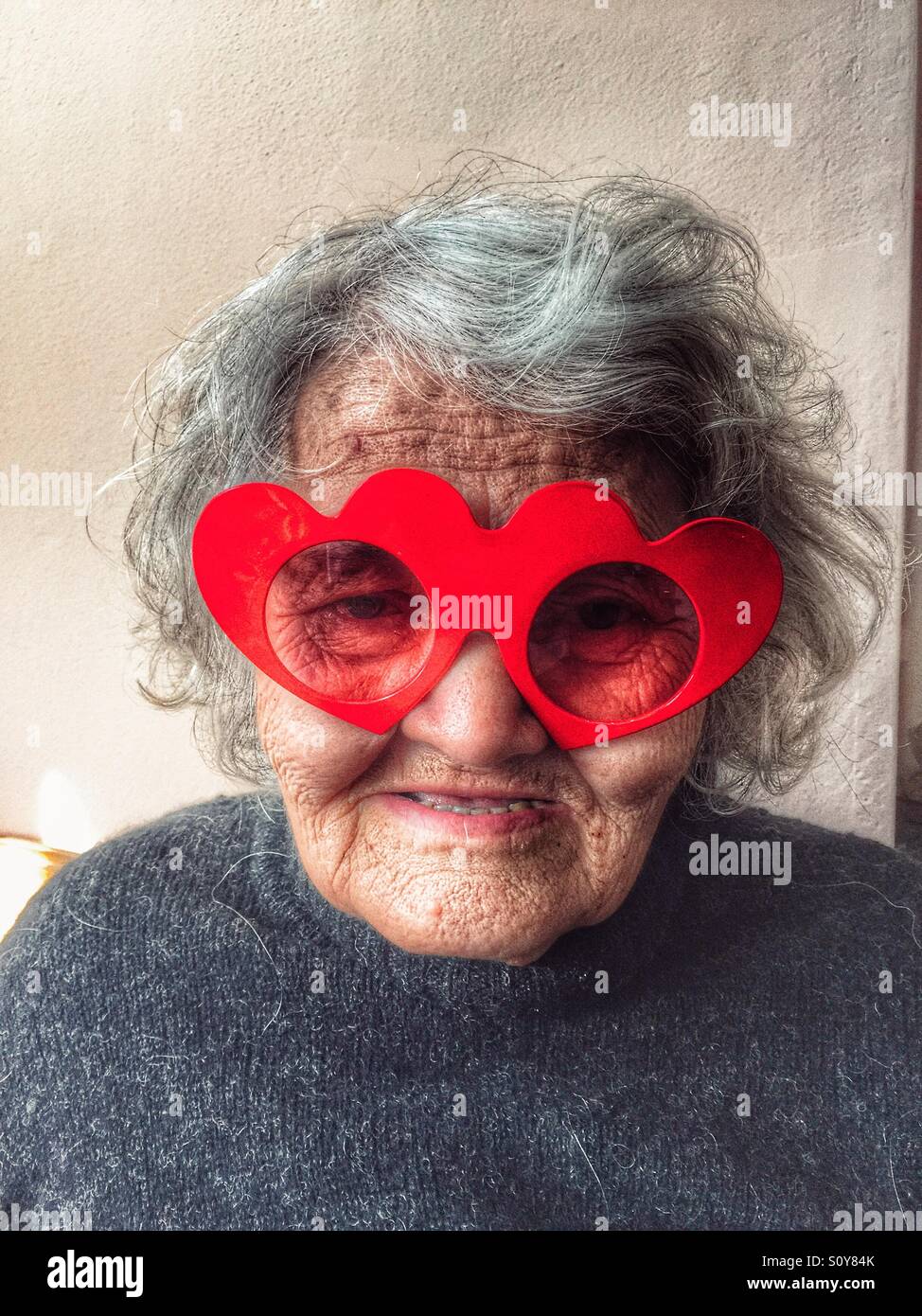 Funny granny Stock Photo