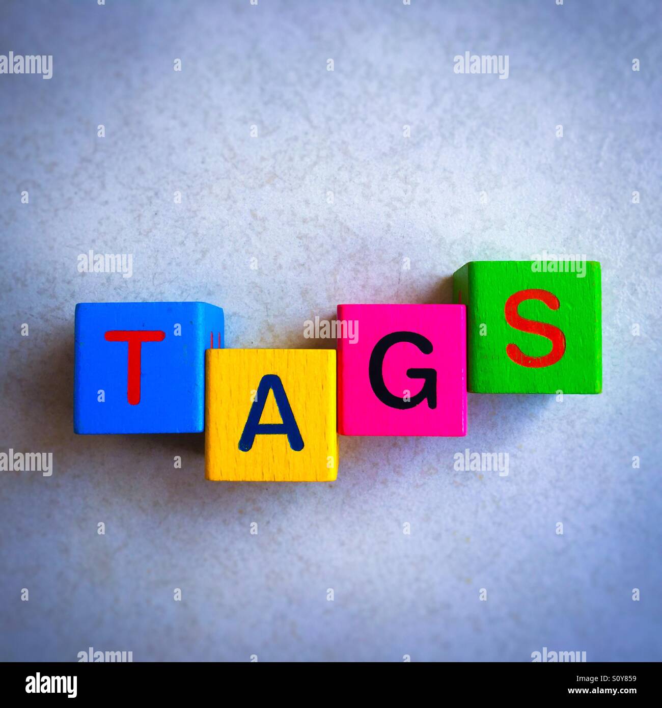 TAGS - Smartphone Captured Stock Image