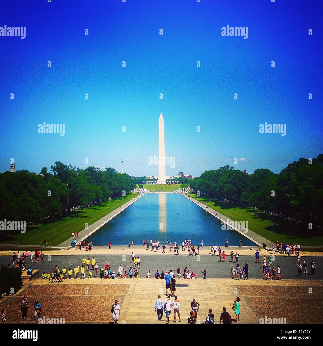 Lincoln Memorial Reflecting Pool in Washington DC Stock Photo
