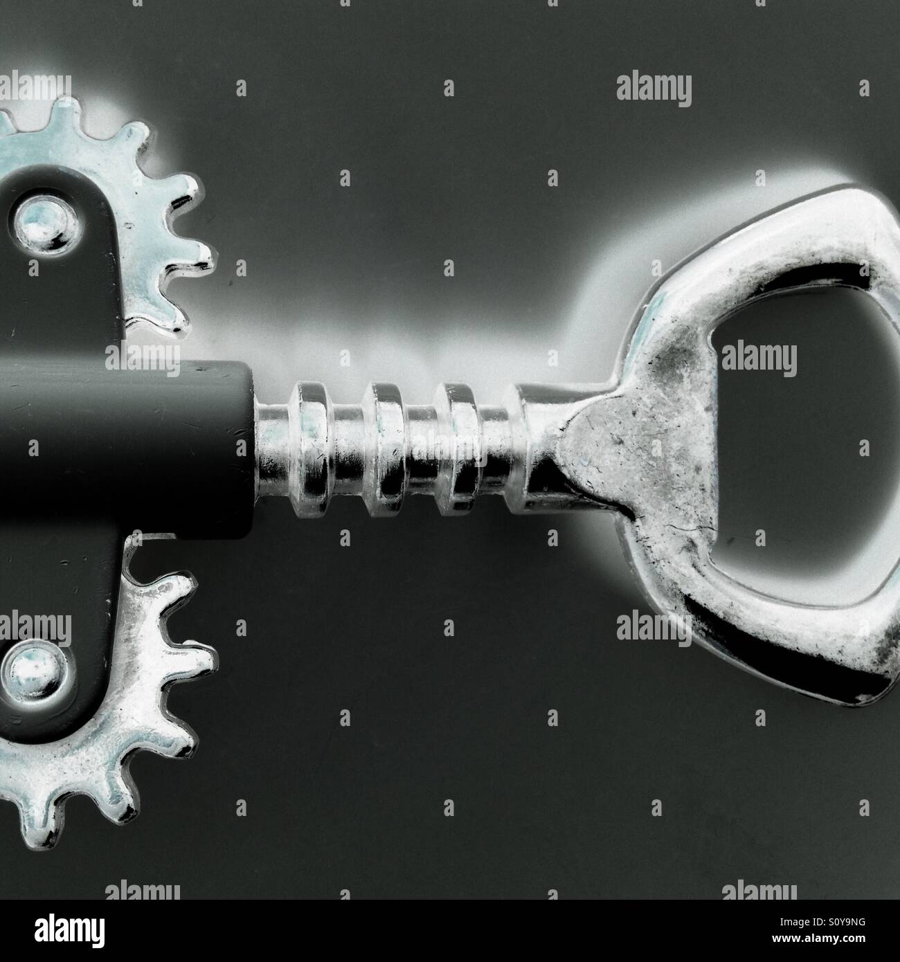 Corkscrew X-ray - Smartphone Captured Stock Image