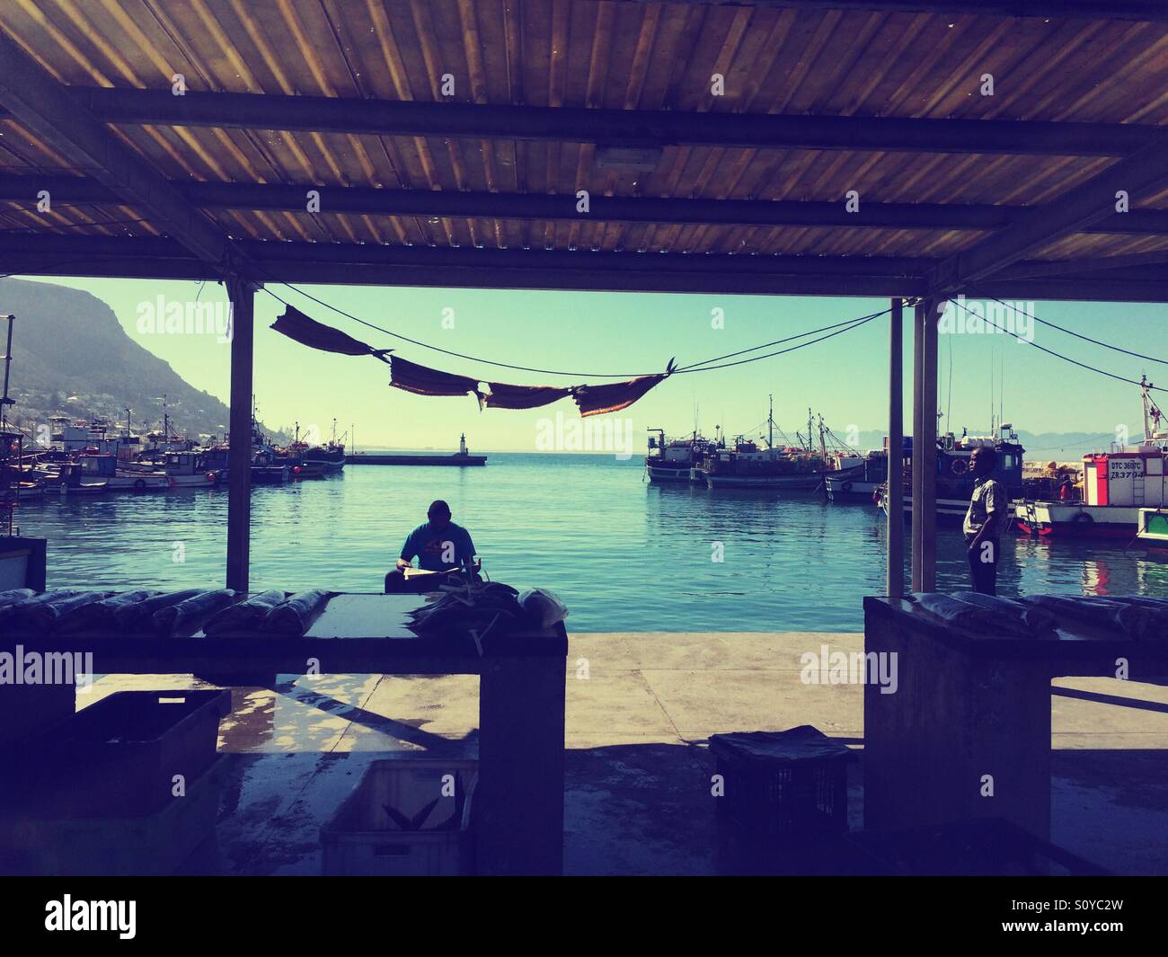 Kalk Bay harbour. - Smartphone Captured Stock Image