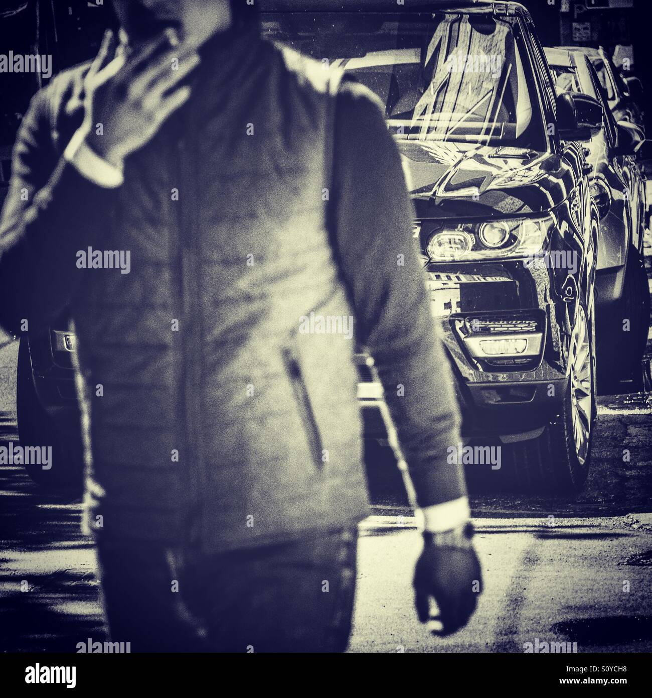 Street smoking - Smartphone Captured Stock Image