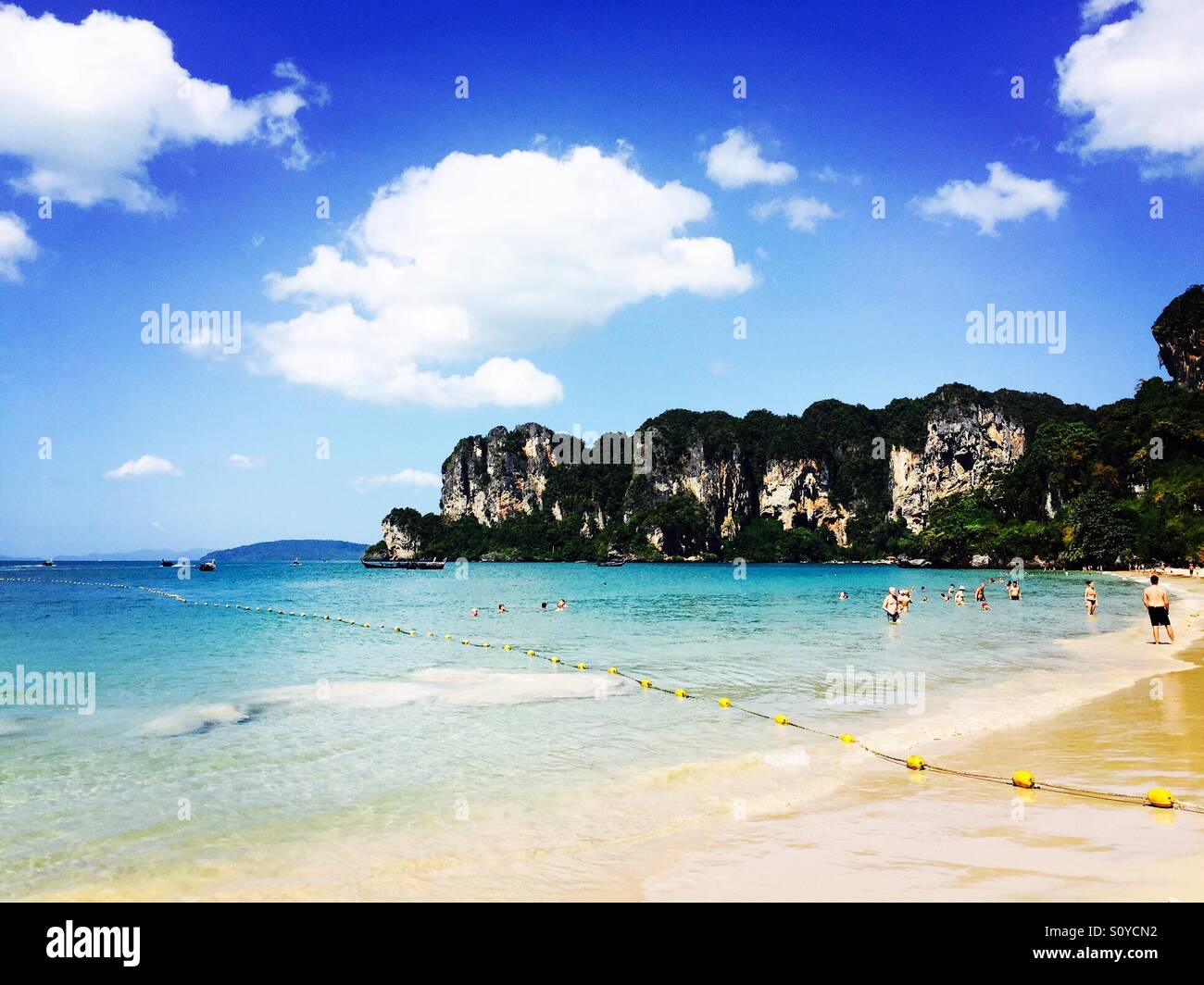 Views from Railey Beach in Krabi, Thailand Stock Photo