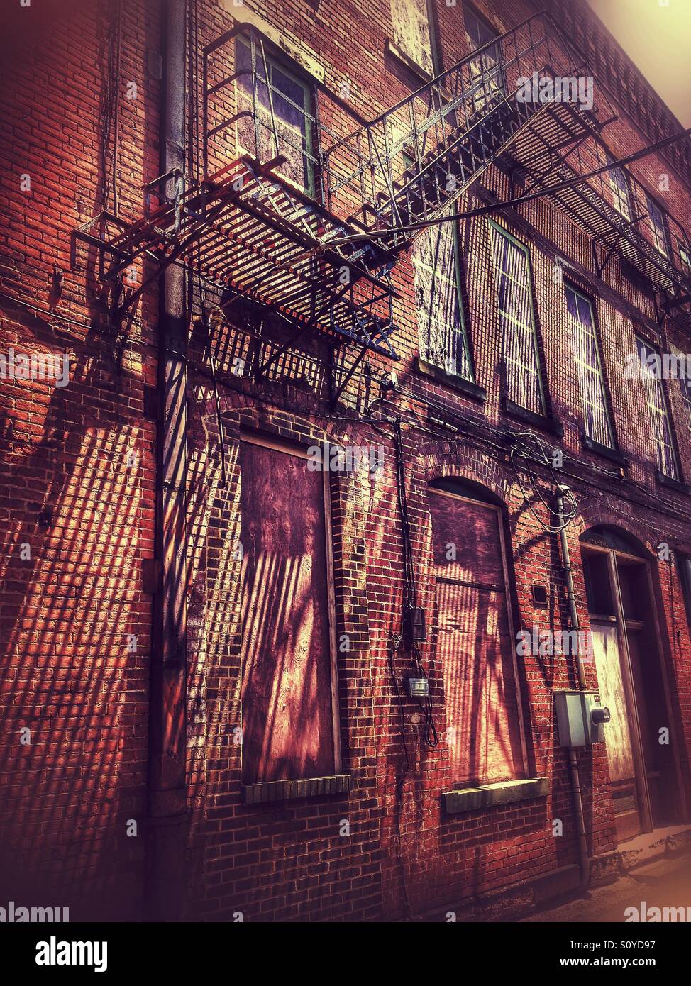 Abandoned brick building - Smartphone Captured Stock Image