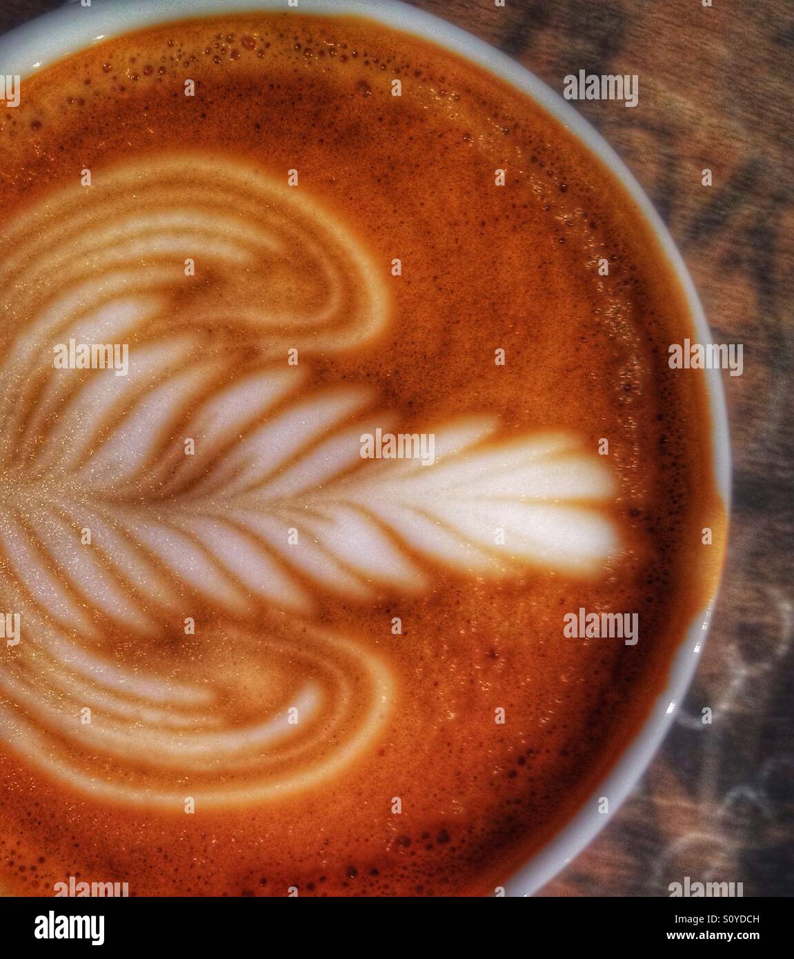 Cappuccino pattern - Smartphone Captured Stock Image