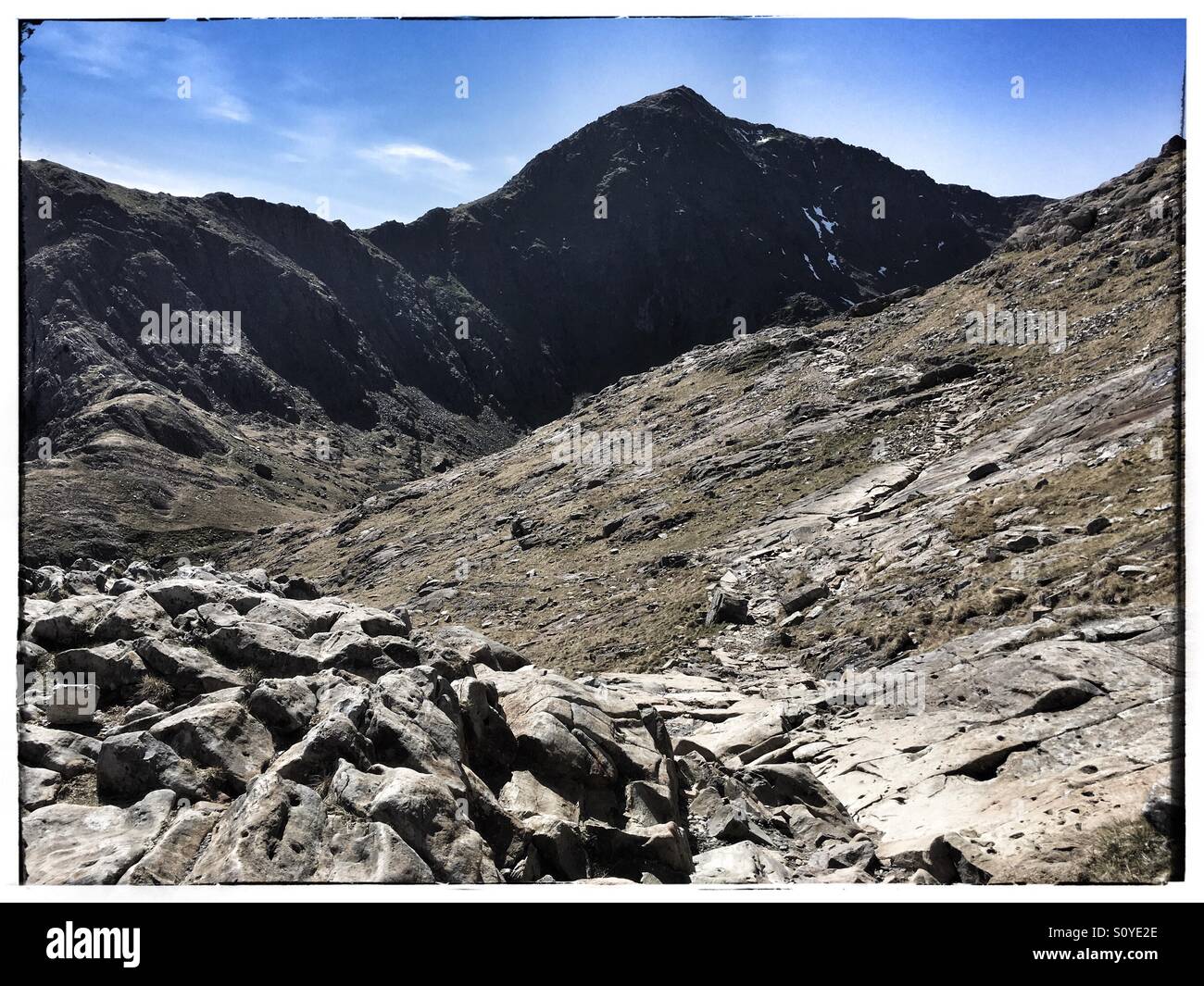 Snowden mountain north Wales Yr Wyddfa - Smartphone Captured Stock Image