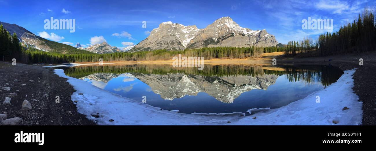 Wedge Pond in Kananaskis Country,Alberta,Canada - Smartphone Captured Stock Image