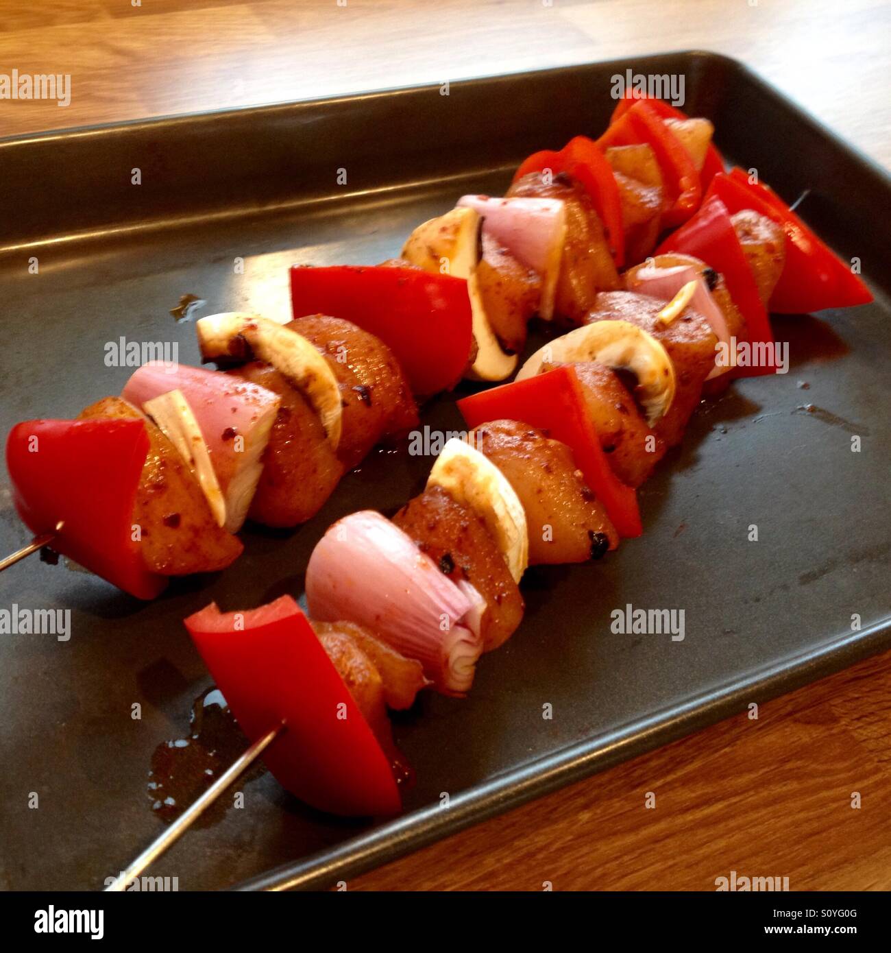 Chicken Kebabs - Smartphone Captured Stock Image