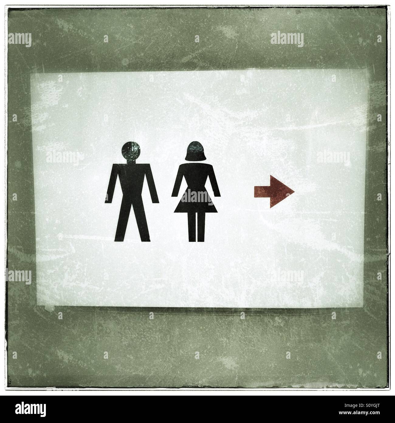 Male and female restroom sign Stock Photo Alamy