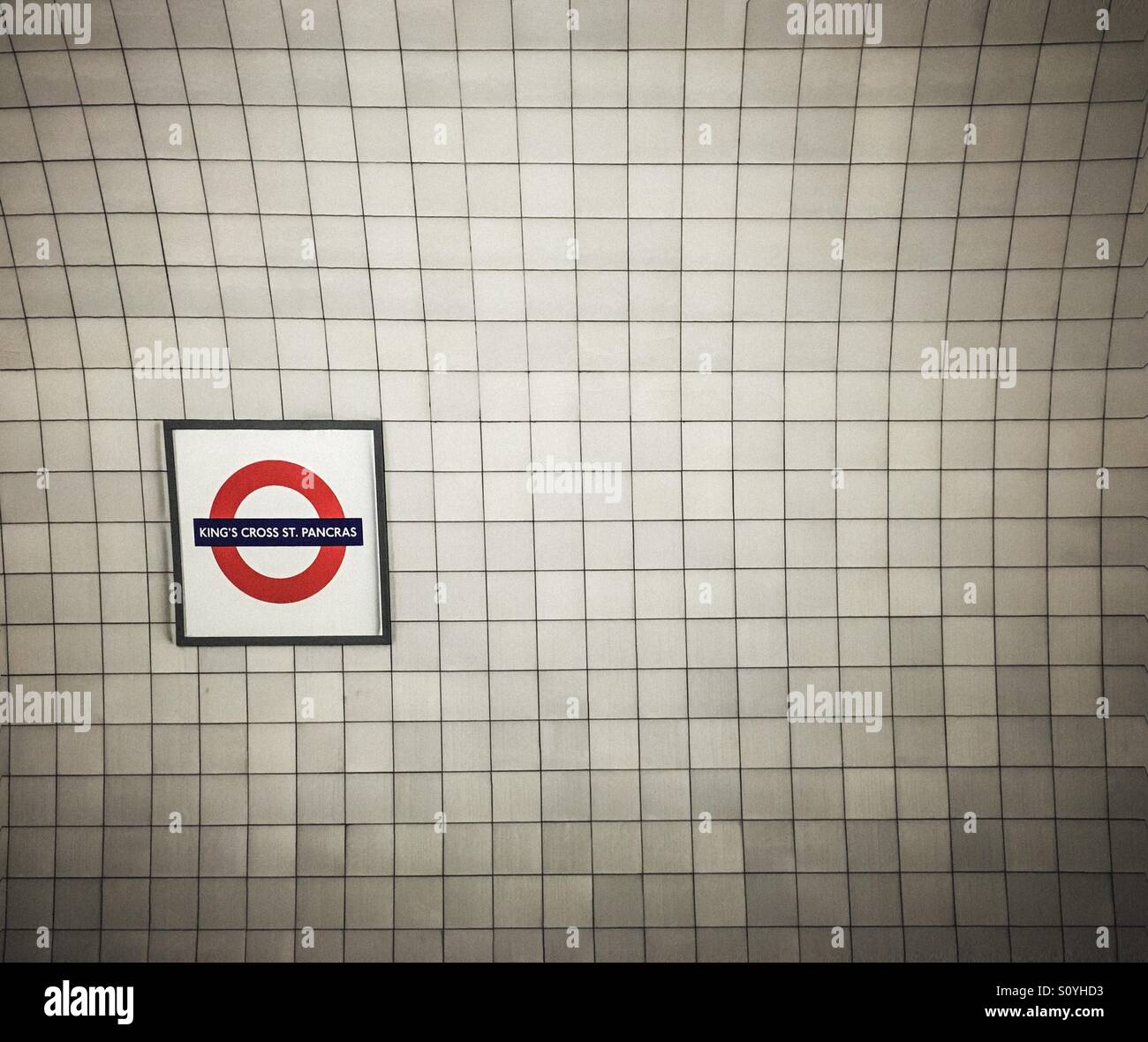 Kings Cross Underground Wall Stock Photo Alamy