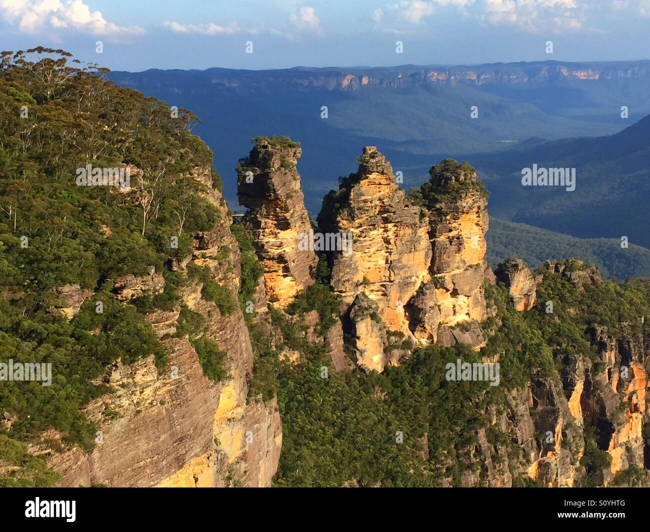 Three sisters near Katoomba, NSW, Australia - Smartphone Captured Stock Image
