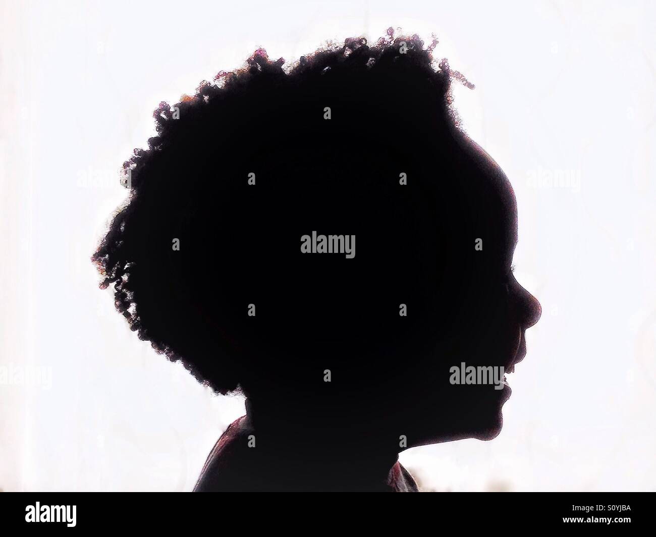 Laughing boy silhouette - Smartphone Captured Stock Image