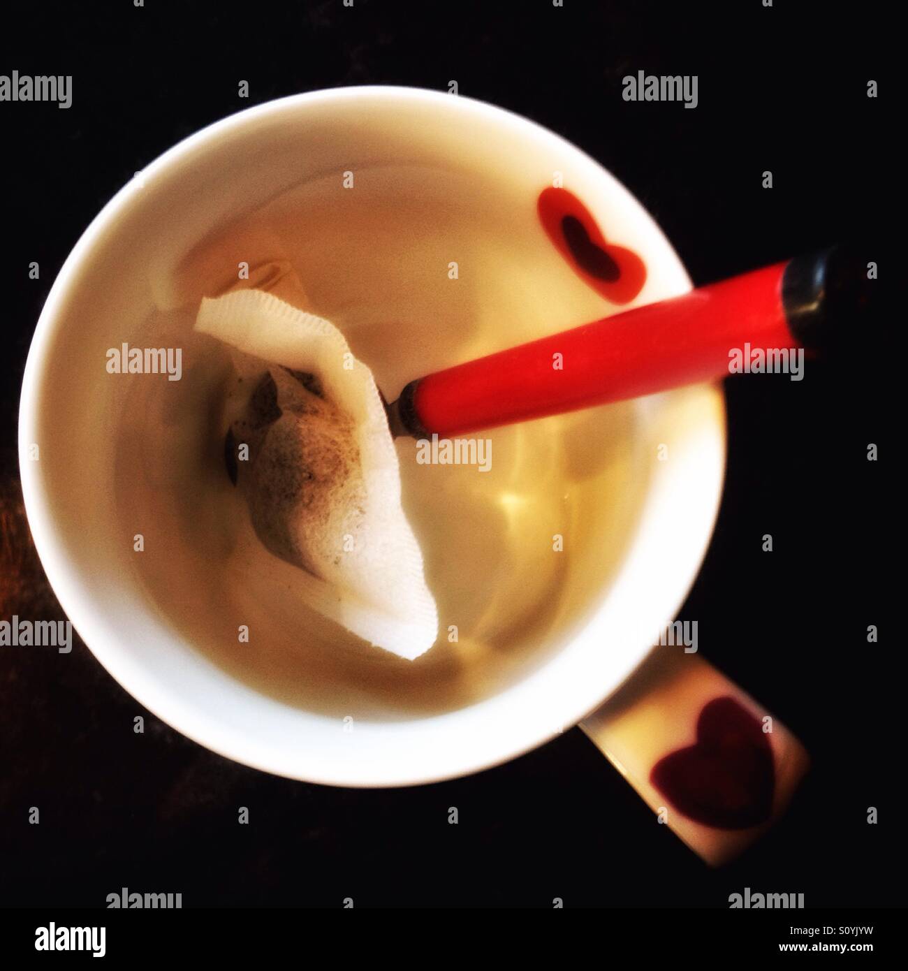 Making a cup of tea. - Smartphone Captured Stock Image