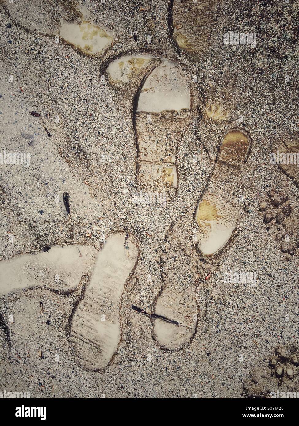 Show prints on mis - Smartphone Captured Stock Image