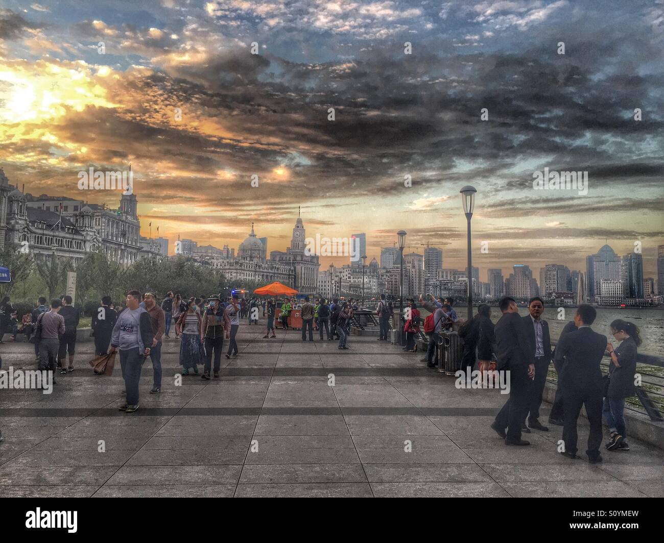 Shanghai Bund - Smartphone Captured Stock Image