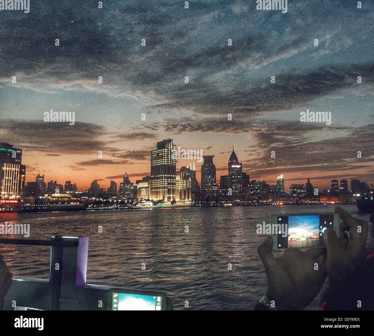 Shanghai Bund - Smartphone Captured Stock Image