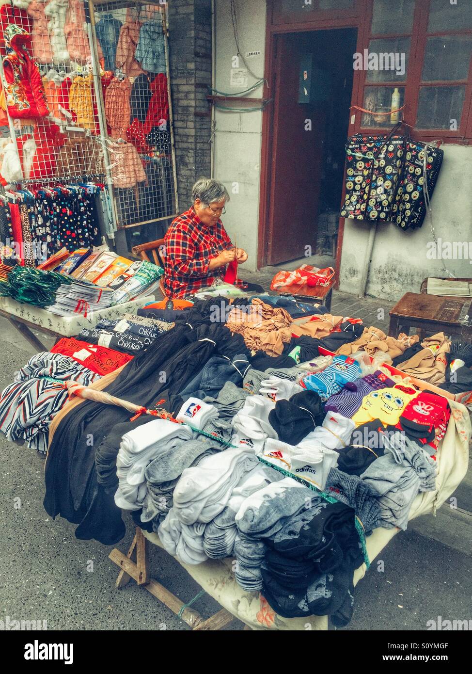 Chinese market stall - Smartphone Captured Stock Image