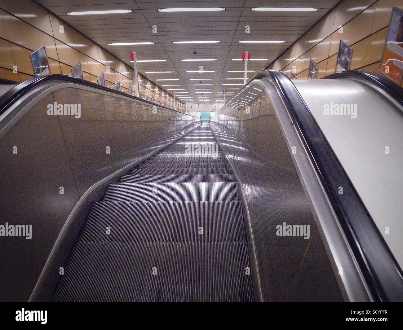 .... escalator to hell?! ... to heaven..?!... to shop..!! - Smartphone Captured Stock Image