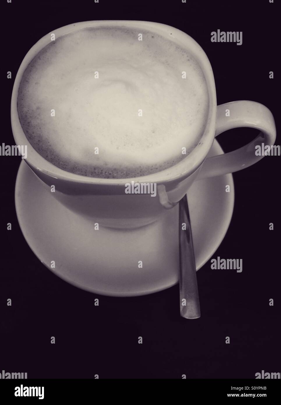 Latte coffee - Smartphone Captured Stock Image