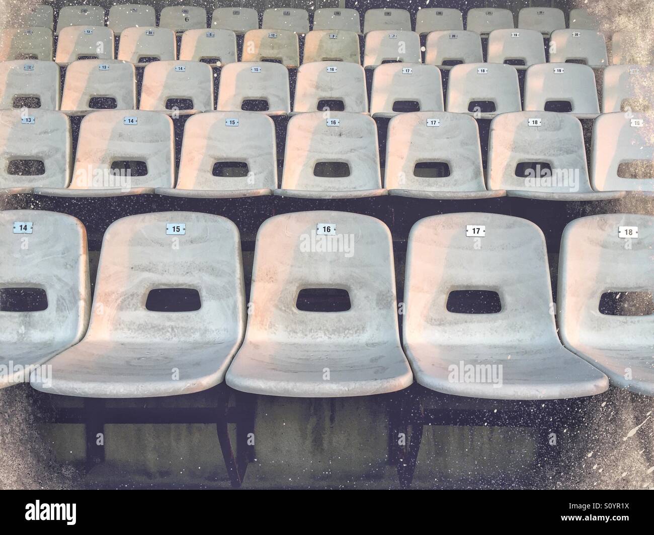 Empty seats at sports arena - Smartphone Captured Stock Image