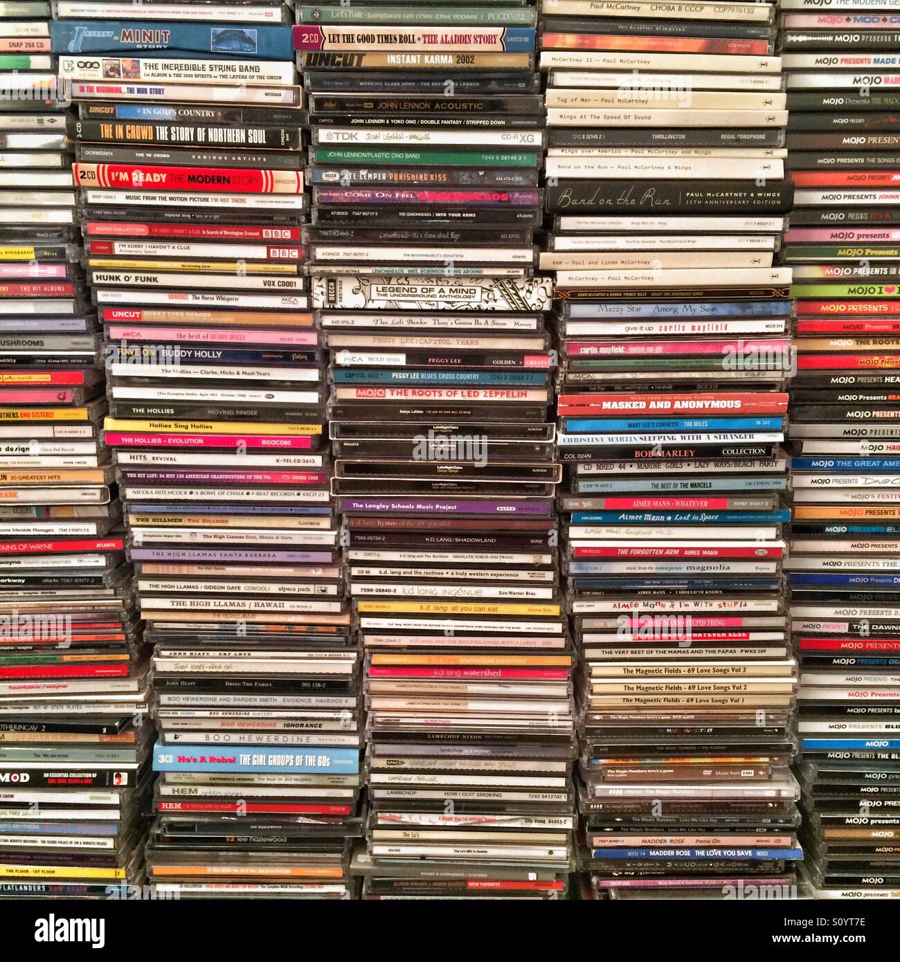 CD/DVD archive box stock image. Image of blue, black 