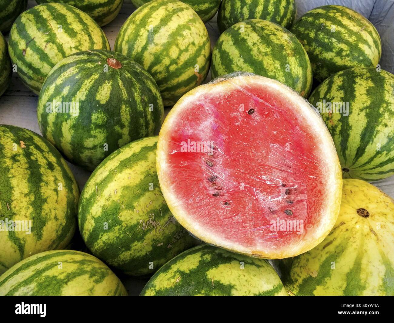Watermelons for sale Stock Photo Alamy