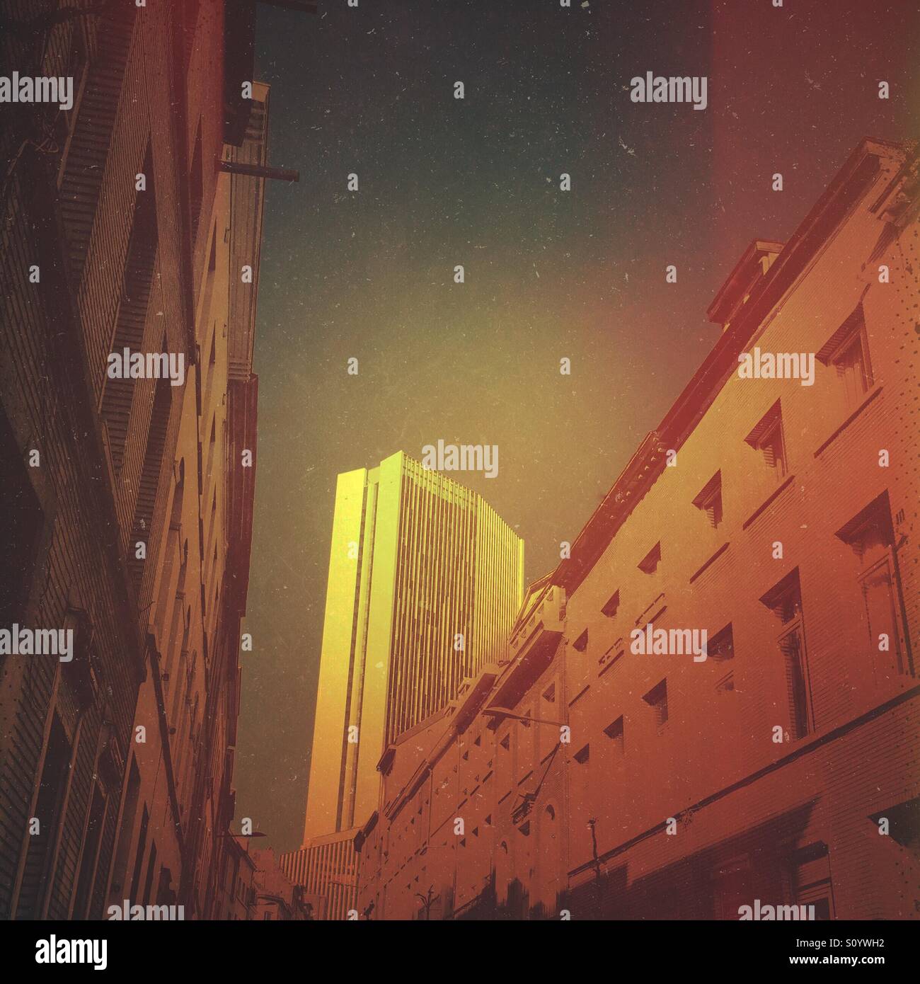 New and old buildings in cityscape - Smartphone Captured Stock Image