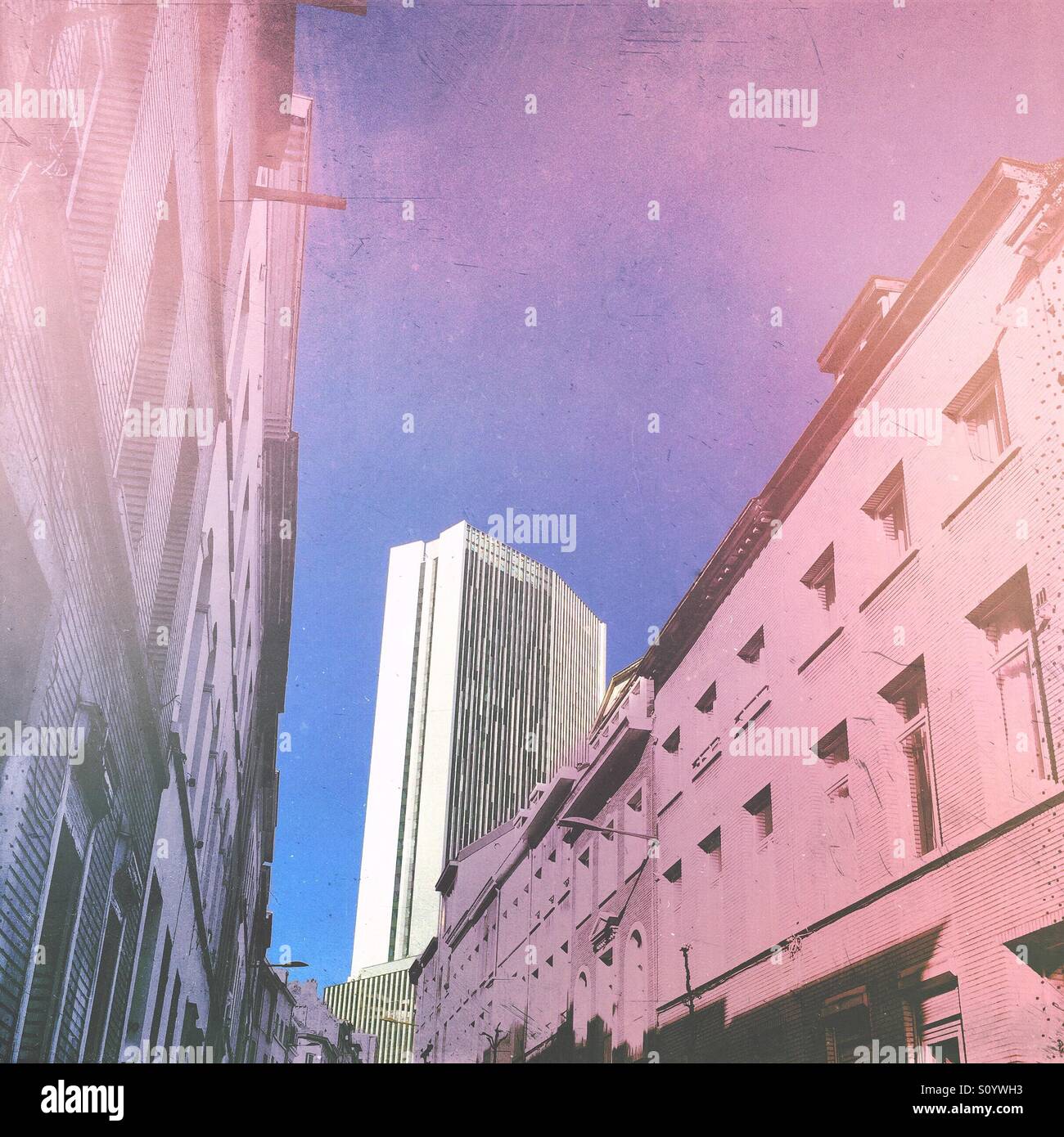 New and old buildings in cityscape - Smartphone Captured Stock Image