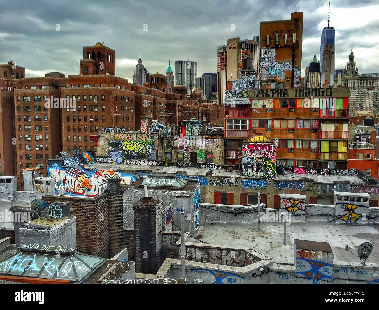 Lower Manhattan Graffiti Stock Photo
